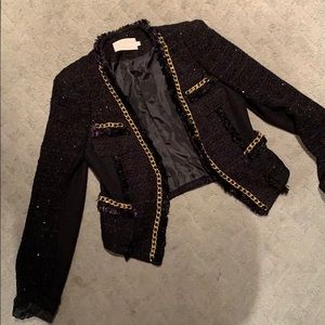 Tweed black blazer